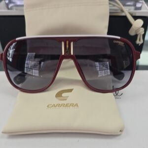Carrera Burgundy Aviator Sunglasses